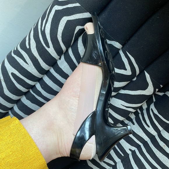 Marc by Marc Jacobs black jelly sling back slide low heel waterproof 39 8.5 9 - Picture 10 of 10